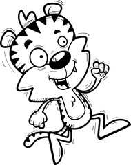 Cartoon Male Tiger Running