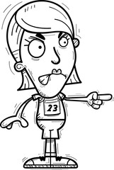 Angry Cartoon Track Athlete