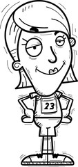 Confident Cartoon Track Athlete