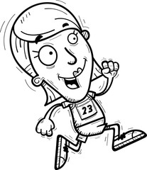 Cartoon Track Athlete Running