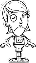 Sad Cartoon Track Athlete