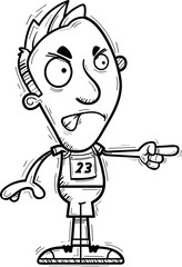 Angry Cartoon Track Athlete