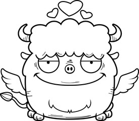 Cartoon Buffalo Wings in Love