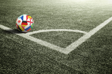 Ball auf dem Spielfeld