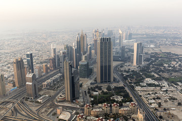 Fototapeta na wymiar Vista aérea de Dubái.