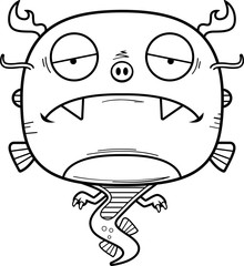 Sad Cartoon Chinese Dragon