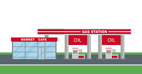 Vector gas station.