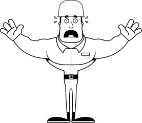 Cartoon Scared Soldier