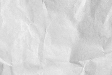 crumpled white paper texture and background