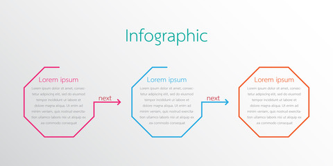 Vector infographic templates used for detailed reports. All 3 topics.