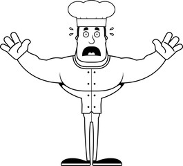 Cartoon Scared Chef