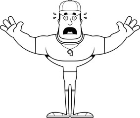 Cartoon Scared Coach