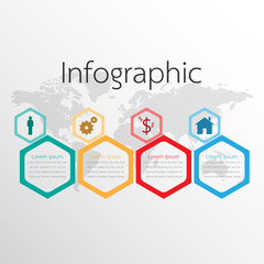 Vector infographic templates used for detailed reports. All 4 topics.