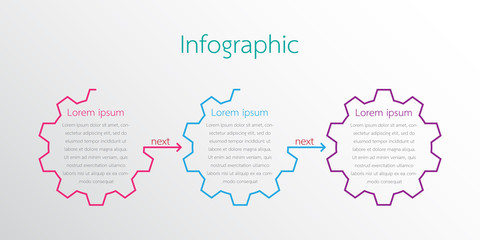 Vector infographic templates used for detailed reports. All 3 topics.