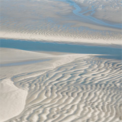 photo aérienne de la Baie de Somme au nord de la France
