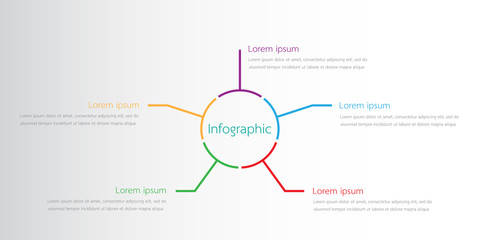 Vector infographic templates used for detailed reports. All 5 topics.