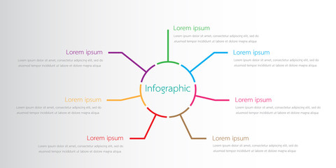 Vector infographic templates used for detailed reports. All 7 topics.