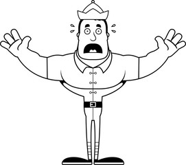 Cartoon Scared Xmas Elf