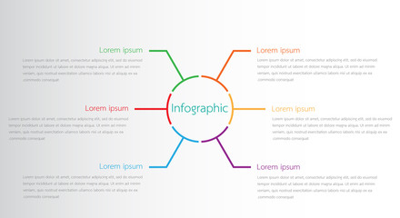 Vector infographic templates used for detailed reports. All 6 topics.