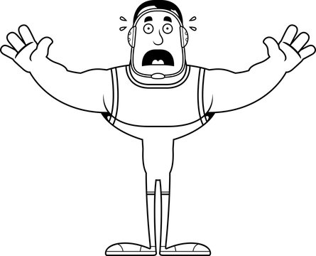 recommend clip art: Cartoon Scared Wrestler