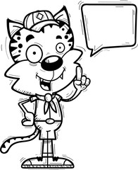 Cartoon Male Bobcat Scout Talking