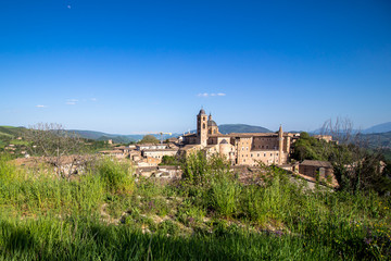 Fototapeta premium cityscape of Urbino in Italy