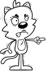 Angry Cartoon Female Cat