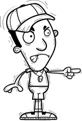 Angry Cartoon Black Man Coach