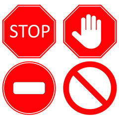 Stop sign set, set
