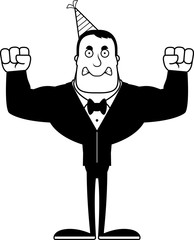 Cartoon Angry Partygoer