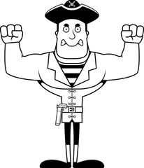 Cartoon Angry Pirate