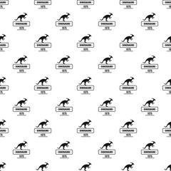 Dinosaur lizard pattern vector seamless repeat for any web design