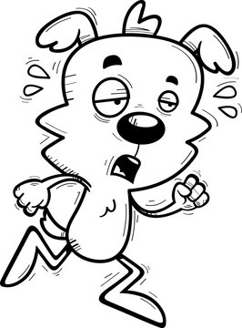 recommend clip art: Exhausted Cartoon Male Dog