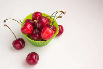 Cherries in muffin cup