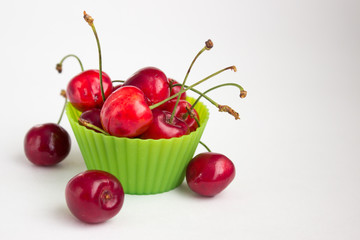 Cherries in muffin cup