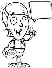 Cartoon Football Player Talking
