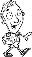 Cartoon Football Player Walking
