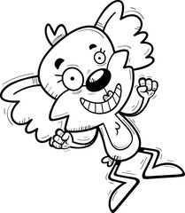 Cartoon Female Koala Jumping