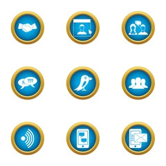 Business delivery icons set. Flat set of 9 business delivery vector icons for web isolated on white background