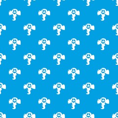 Fototapeta na wymiar Ghost scaring pattern vector seamless blue repeat for any use