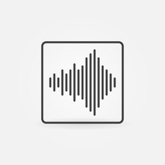 Sound wave vector concept outline icon