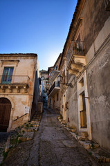 Fototapeta na wymiar Scicli is one of the symbolic cities of Italian baroque, along with other 7 Val di Noto‘s villages