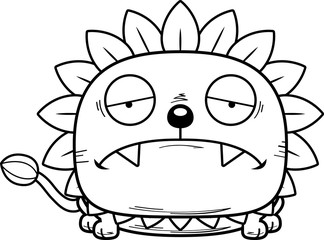 Cartoon Sad Dandelion Lion