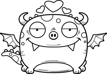 Cartoon Dragon in Love
