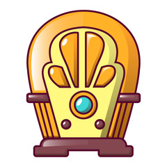 Public retro radio icon. Cartoon of public retro radio vector icon for web design isolated on white background