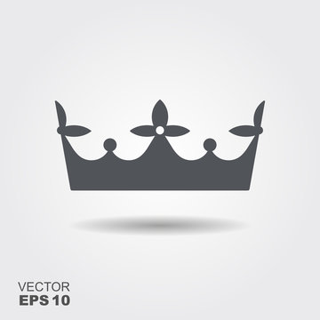 illustration of a crown in flat design style