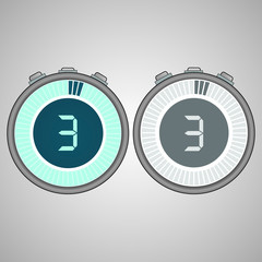 Electronic Digital Stopwatch 3 seconds