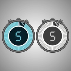 Electronic Digital Stopwatch 5 seconds