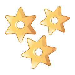 Star pasta icon. Cartoon of star pasta vector icon for web design isolated on white background