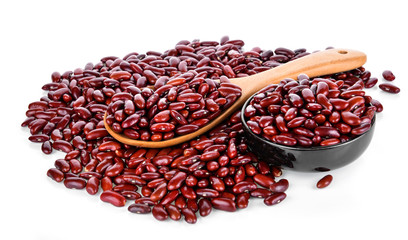 Red Beans Isolated on White Background